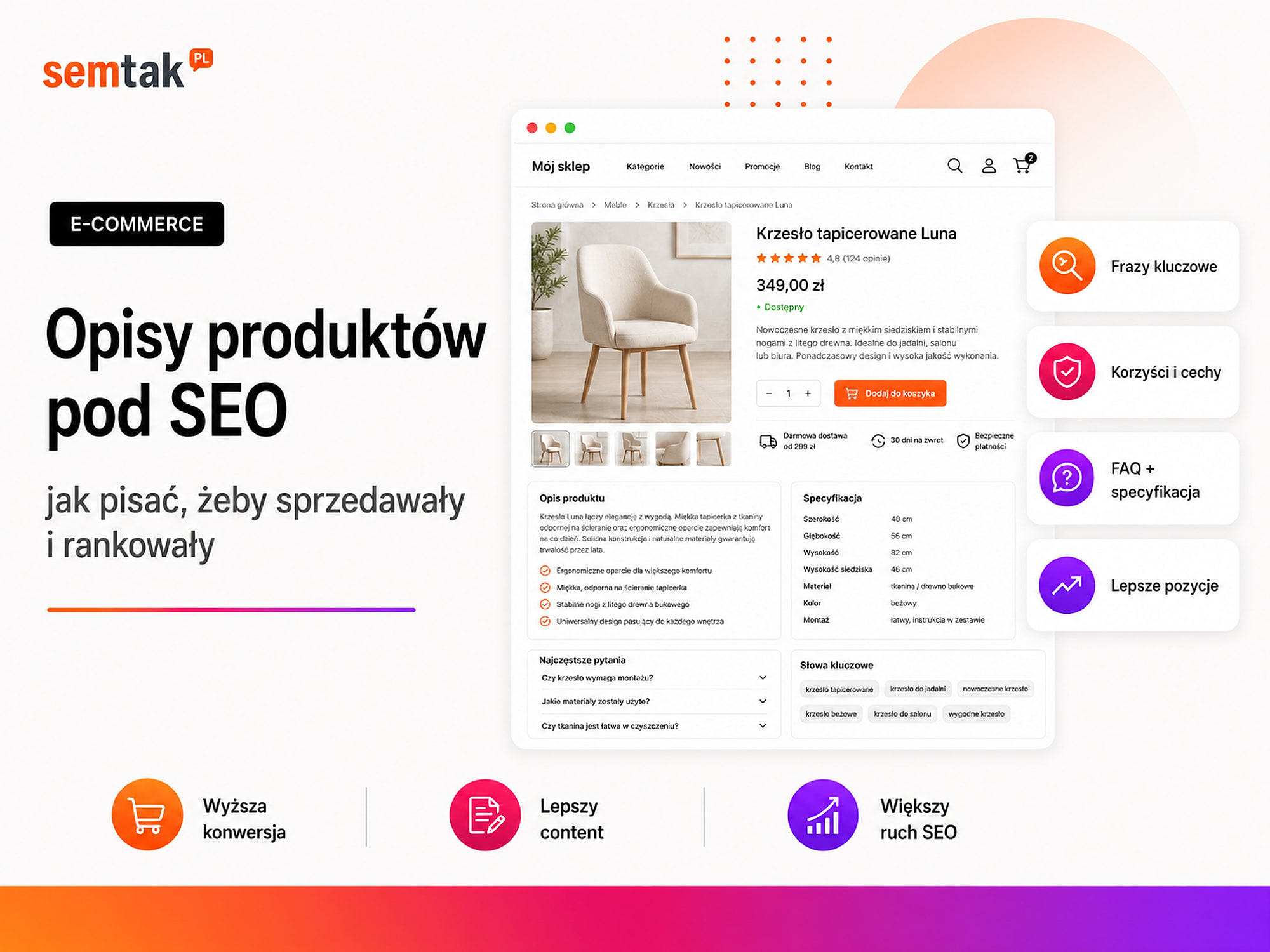 Opisy produktów pod SEO — jak pisać, żeby sprzedawały i rankowały