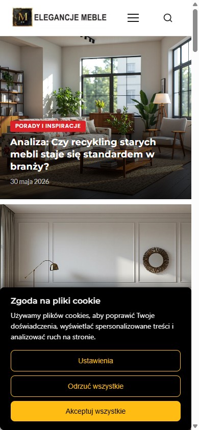 Eleganckie Meble — serwis o stylu glamour — widok mobile