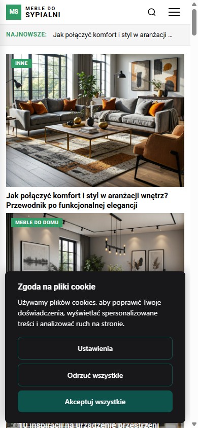 Meble do Sypialni — poradnik tematyczny — widok mobile