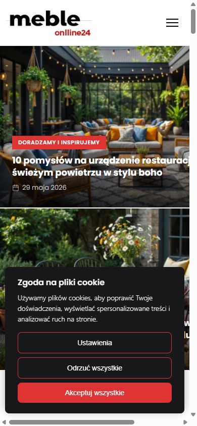 Meble Online — poradnik zakupów — widok mobile